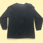 Gantos Black Oversized Long Sleeve Shirt Zipper Embellishments Faux Zippers XL Photo 1