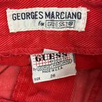 Guess by Marciano Vintage  Denim High Waist Skirt Red Size 26 Photo 4