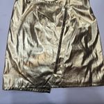 by the way. Skylar Faux Leather Dress in Gold Metal Small Photo 4