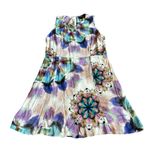 Desigual Watercolor Mandala Sleeveless Dress High Waist Floral Size 44 Large Photo 0