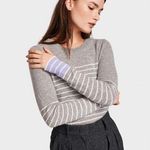 White + Warren Essential Striped Crewneck Sweater Photo 0