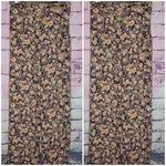 ZARA  WOMAN BLACK FLORAL WIDE LEG STRETCHY FLOWY BOHO PANTS SMALL Photo 1