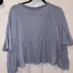 Urban Outfitters  blue Ruffled Crop Blouse Photo 2