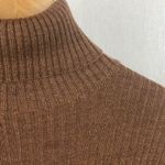 Piazza Sempione  Brown Ribbed Knit Long sleeve Turtleneck Sweater S Photo 2