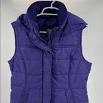 New York & Company Purple hooded puffer Vest L winter casual outdoor fall ruffle Size L Photo 5