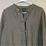 Eileen Fisher silk & linen blend frog closure jacket women’s size medium Photo 2