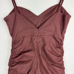 ZARA NWT  Brown Ruched Ruffle Mini Dress Sz XS Photo 10