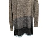 Gap NEW  Striped Snap Turtle Neck Long Tunic Sweater Knit Top Split Cowl Sweater Photo 4