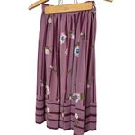 Vintage Campus Casuals Striped Floral Skirt and Blouse Outfit Size Small Purple Photo 10