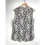 kim rogers Sleeveless Shirt 100% Linen Womens Camo Print Size XL Photo 4