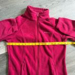 Columbia Fleece Zip Up Magenta Pink Medium Zipper Pockets Athleisure Photo 7