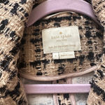 Kate Spade Women's  Beige & Black Plaid Gold Button Blazer Size 6 Photo 3