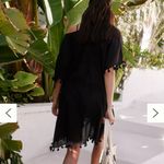 Seafolly  Womens Black Crochet Trim mini kaftan Medium Photo 1