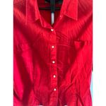 Apostrophe  Women's Red Quarter sleeve double front pocket button down size‎ 18 Photo 2