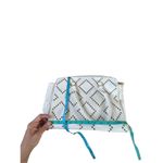 White Handbag Purse Golden Rivets Charming Charlie Bag Photo 8