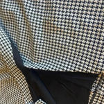 Nicole Miller EVIE HOUNDSTOOTH FAUX WRAP ASYMMETRICAL SKIRT Size 14‎ Black White Tweed Preppy Photo 12