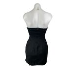 by the way. Black Strapless Tube Bandeau Slit Sleeveless Mini Bodycon Dress Sz S Photo 1