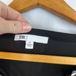 Dr2 Embroidered Neckline Boho Basic Blouse Lightweight Casual Size Medium Black Photo 5