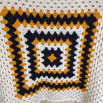 Womens Vintage Crochet Granny Square Vest Top Size Small Long Sleeve Cottagecore White Photo 1