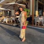 ZARA  floral Boho open back  Halter Maxi summer vacation Dress Photo 3