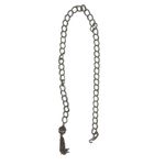 VTG Retro Silver Belt Metal Link Chain Belt Tassel Charm Photo 2