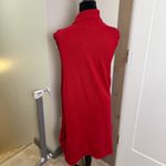 Coldwater Creek  Red Sleeveless Long Length Red Knit Cardigan Christmas Holiday M Photo 4