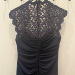 XScape  Navy Lace Maxi Dress Photo 4