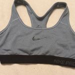 Nike Pro Gray and Black Sports Bra Photo 0
