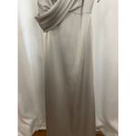 Theia Alaina One Shoulder Gown Dress Silvershade Satin Size 4 NWT Flattering Silver Photo 4