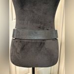 Badgley Mischka  Women’s Italian Leather Black  Metallic Adjustable Belt Photo 4