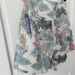 Artisan NY NEW!  Linen Tropical Print High Waisted Tie Front Shorts Size 12 Photo 2