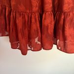 Eliza J . Rust Brown Floral Long Sleeve Dress Size 2 Photo 3