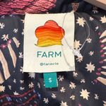 Farm Rio Black Wild Bananas Metallic Reversible Puffer Jacket Size Small Photo 8