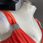 Taboo VTG 90s Y2K  Dress Fairy Maxi Crystal Ruched Orange Mesh sz‎ S Photo 3