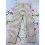 Polly Cable Knit Pants XS/S Beige Drawstring Cozy Lounge Casual Knitwear Tan Photo 1
