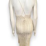 Glassons | Crochet Halter Midi Dress with Crisscross Back Tie Closure Medium Photo 3