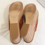 ZARA Burnt Orange Suede Platform Cork Sandals Photo 3
