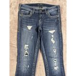 Silver Jeans Silver Aiko Women's Straight Low Rise Blue Denim Distressed Size 29 Photo 1