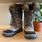Sorel  Joan of Arctic Tall Pull On Cinchable Rubber & Suede Winter Boots, 9 Photo 0