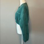 Alphalete Tie Dye Cropped VNeck Sweatshirt Green Size Small Photo 3