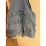 SO  Light Blue Denim Overalls Shorts Adjustable Straps Women's L Comfortable & Ca Photo 3