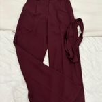 EXPRESS Maroon High Rise Wide Leg Trousers Photo 0