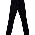 Abercrombie & Fitch Denim Super Skinny Ankle High Rise Black Jeans Size 24 (00) Photo 0