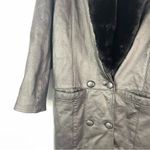 Direct Action D.A.N.Y New York Leather Trench Coat Fur Photo 2