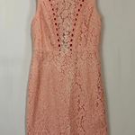 Main Strip Women’s Sleeveless Open Back Lace Mini Dress Pink NWOT Photo 0