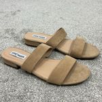 Steve Madden Size 7.5 Tan Beige Lacole Two Strap Slide Sandals Photo 6