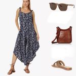 Vince Camuto Butterfly Wide Leg Jumpsuit Size 1X Black White Strappy NEW Photo 11