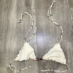 Eberjay Eberjey Pastel Pink Brown Orange Chevron Zig-Zag Striped Beaded String Bikini M Photo 2