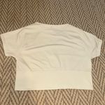 Aerie White Cropped Shirt Photo 2