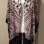 Bohemian Multicolor Kimono with Fringe Black Size undefined Photo 0